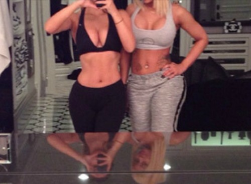Kim Kardashian Post Work Out Front