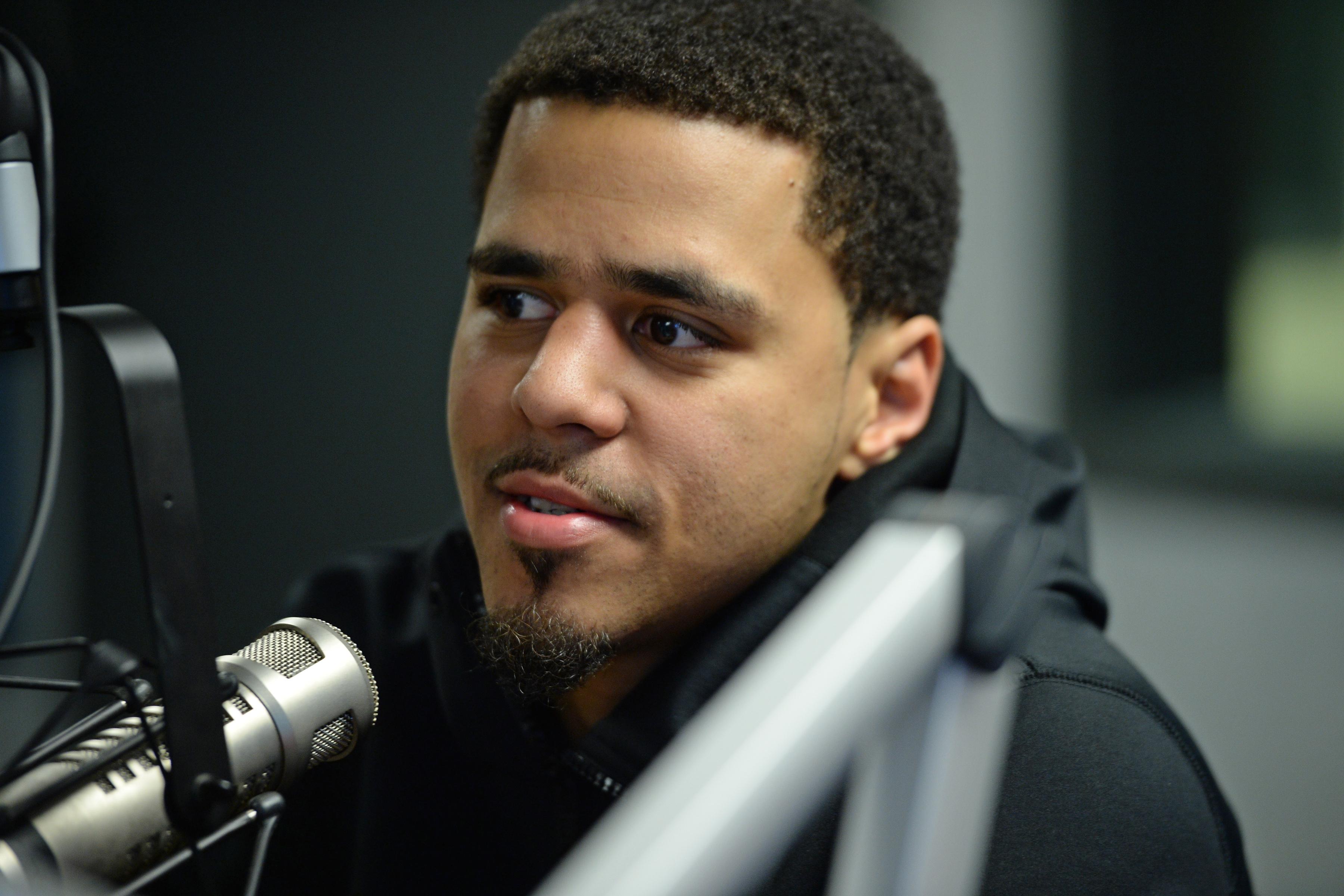 J Cole Visits Y 100 Radio Station