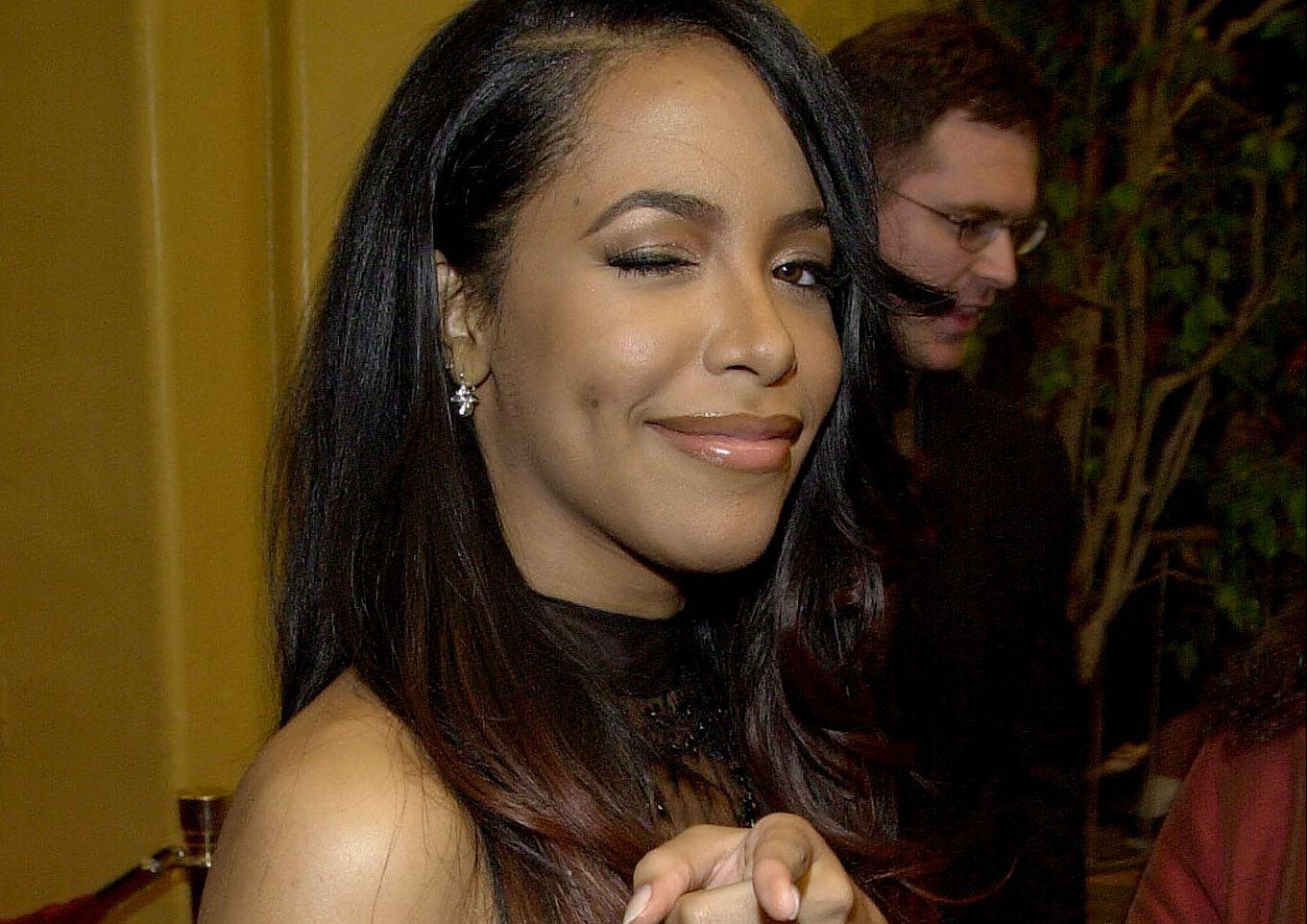 US recording artist Aaliyah arrives for the premie